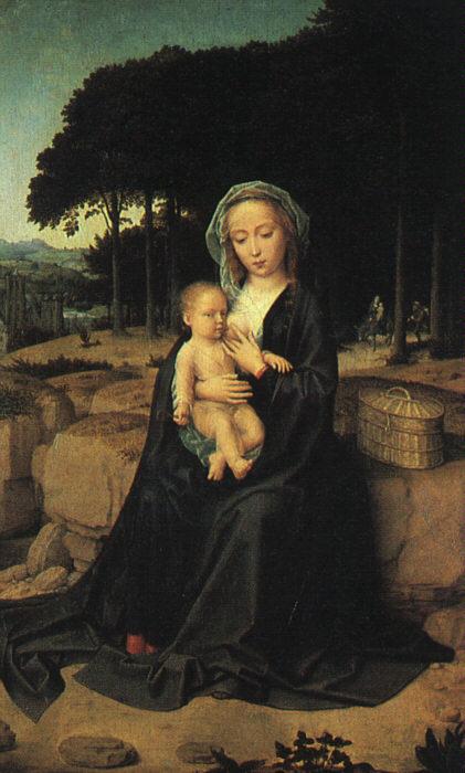 Gerard David The Rest on the Flight to Egypt_1 oil painting image